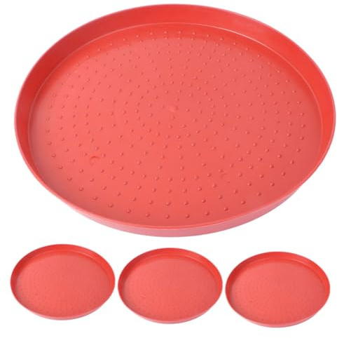 SUPVOX 4piezas Bandeja De Comida De Plástico para Pollos Comedero para y Aves Pequeñas De Platos De para Pollitos Gansos y Comederos De Placa para Aves De Corral