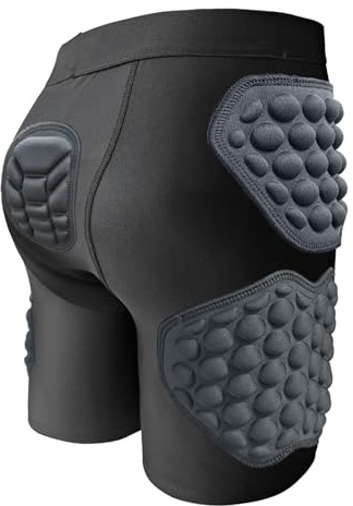Fenteer Shorts de Football Enfant Protège-Hanches avec Rembourrage EVA Résistant Aux Chocs Multicouches pour Entraînement Adapté Au Basket Rugby Skateboard Cy, Size M