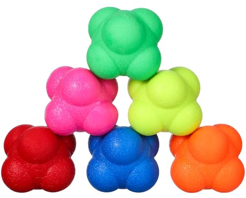 Zerodeko Set di 6 Palline per Riflessi E Agilità, Ideali per Allenare La Coordinazione Occhio-mano, La Velocità E La Mobilità, Perfette per Il Fitness Indoor E Outdoor.