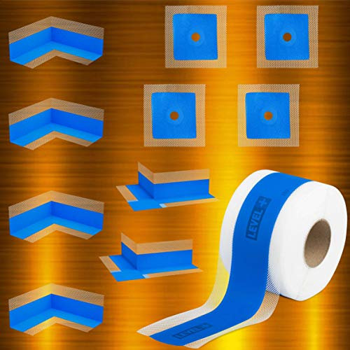 Dichtset Elastomer Dichtband 20M Innenecken 4 Stk. Außenecke 2 Stk. Wandmanschetten 4 Stk. Abdichtung Dusche Bad Küche SETB14