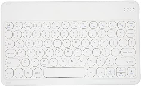 Styrplatta Tangentbord för Surfplatta, Retro Round Keycap Trådlöst Bluetooth-tangentbord med Pekplatta, Ultratunt Bärbart Minitangentbord för OS X för Android, för Tablets Laptop