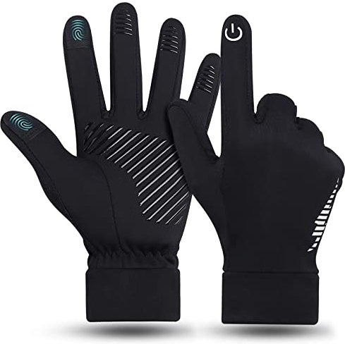 Touchscreen Handschuhe Herren Damen Winter/Herbst Fahrradhandschuhe Winddichte Winterhandschuhe Sporthandschuhe Unisex Elastisch Leicht Laufhandschuhe mit Anti-Slip für Radfahren, Laufen, Fahren (M)