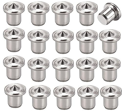 SKYPRO Lot de 20 goupilles de centrage en acier pour le travail du bois, les travaux manuels, les chevilles et les centres de transfert, outil de perçage (8 mm)