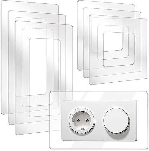 Beekeg 6 Stücke lichtschalter Schutz,wandschutz für lichtschalter,Tapetenschutz für Steckdose und Lichtschalter,steckdosenblende für jedes Schalterprogramm-Weiß