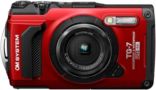 OM System Tough TG-7 Digital Camera - Red (Successor Olympus TG-6)