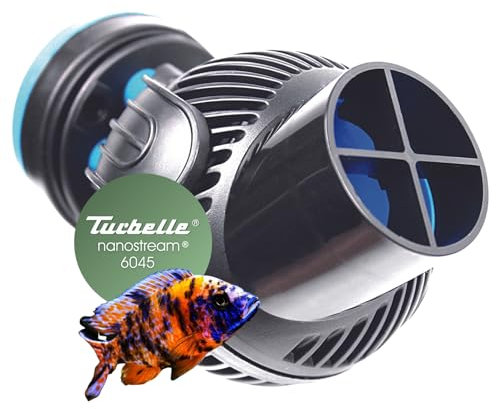 TUNZE Strömungspumpe Turbelle nanostream 6045 I Pumpe mit 4.500l/h Strömungsleistung I Propellerpumpe mit Magnet Holder & Silence Klemme bis 15mm Glasstärke I Wasserpumpe für Süßwasser-Aquarium