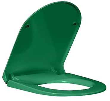 Sedile del water, coperchio del water a forma di U, coperchio del sedile del water per bagni tradizionali e contemporanei, adatto per la maggior parte dei coperchi del WC, facile da installare. Verde