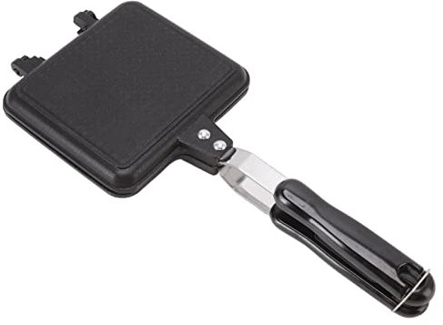 KIMISS Poêle à Frire Double Face, Grill Panini Amovible, Grille-Pain Antiadhésif, Presses à Pain Plat Antiadhésif, Moule Extérieur, Machines à Petit-Déjeuner