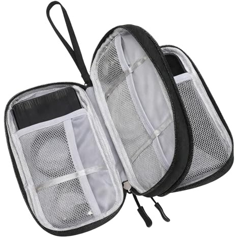 Kabeltasche, 2025 Neu Elektronische Tasche Universal Kabelorganizer Tasche, Tragbare Reisekabel Wasserdicht Doppelschicht Reise Elektronik Zubehör Taschen, für Handy Ladekabel USB Powerbank（Schwarz）