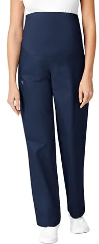 WonderWink 545ANAVYSM Wonder Work Women's Maternity Cargo Pant, Navy, Standard-S Size