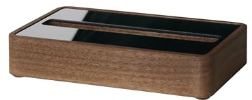 SIGEL VA202 Espositore per biglietti da visita, in legno massello di noce, 10,7 x 2,2 x 6,3 cm, fino a 30 biglietti