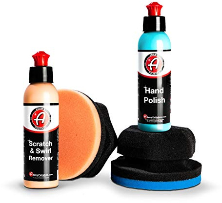 Adam's Polishes Car Scratch & Swirl Remover Hand Correction System, Remove & Restore Paint Transfer, Minor Imperfections, Oxidation, Paired with Orange Compound Correction Pad Applicator (2 Step Kit)