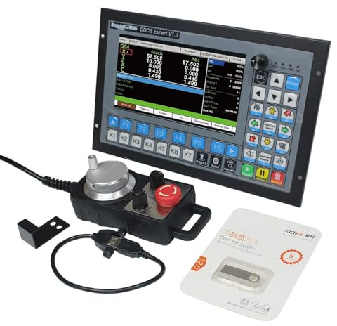 CNCTOPBAOS 4 Axis Milling Machine CNC Controller,1000KHz Offline Standalone PLC,DDCS Expert Motion Control System with MPG Handwheel for CNC Router/Lathe/Engraving Machine/Servo/Stepper Motor