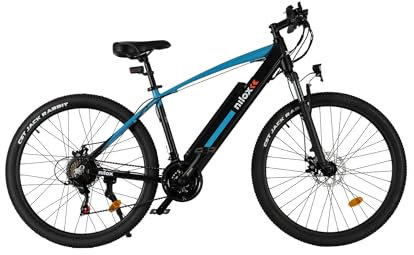 Nilox, E-Bike X6 SE, Mountainbike mit Tretunterstützung, 90 km Reichweite, Tektro Scheibenbremsen, 21-Gang Shimano Schaltung, 27,5 x 2,10 Räder, 36 V 13 Ah Wechselakku, 250 W Motor