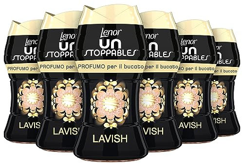 Lenor Unstoppables Lavish Profumo Per Bucato 140g, Diffonde Un Fresco Profumo Che Dura A Lungo, Confezione da 6