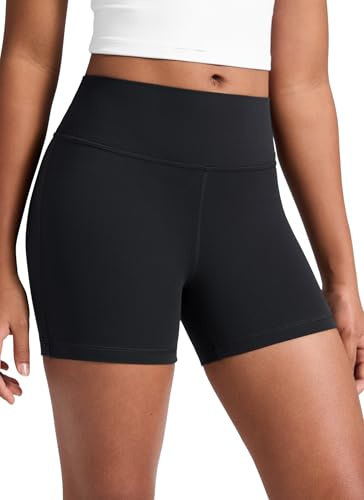 CRZ YOGA Chicas Butterluxe Shorts Deportivos de Motociclista Niños Adolescente Salón Activo Bailar Yoga Correr Negro M