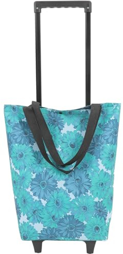 OUNONA Faltbarer Einkaufstrolley Mit Rädern Leichter Tragbarer Einkaufswagen Mit Zuggriff Und Großem Fassungsvermögen Für Lebensmittelmarkt Und Reisen 31.89 Zoll