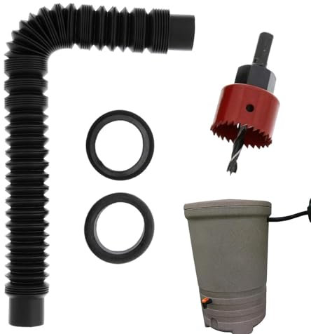 LearnLyrics Kit desviador de barril de lluvia, piezas de barril de lluvia, kit de de desviación, kit de desviación de conversión de barril de lluvia, kit de riego de accesorios de