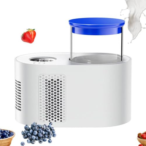 Yogurt Maker Machine with 4 Glass Jars, LCD Display Timer, Hot and Cold Function - Fully Automatic 2 in 1 Yoghurt Maker for Homemade Individual Pots