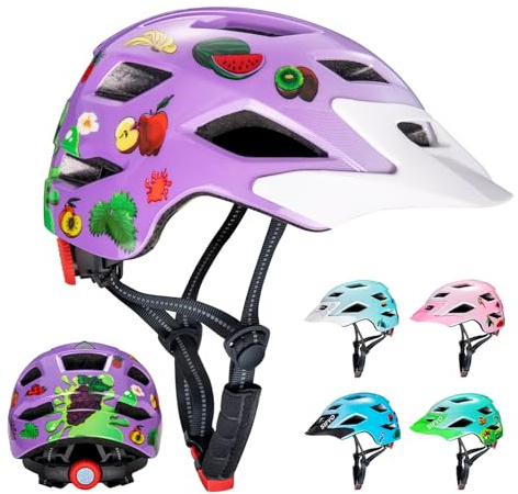 Kids Helmet, SIFVO Kids Bike Helmet Boys and Girls Bike Helmets with Cool Visor Helmet for Kid 5-14, Kid Bike Helmets Youth Bike Helmet Adjustable & Lightweight 50-57cm