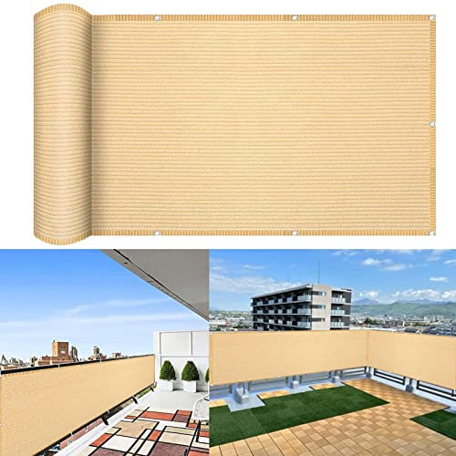 Garden 130x650 cm - UV & Wind Protection for Balcony Terrace & Patio - Cladding with Fixing Rope - Enhance Outdoor Privacy & Comfort