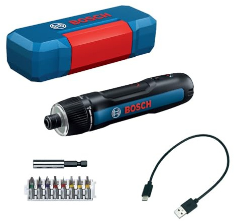 BOSCH GSD4V-35 4V Max USB-C Rechargeable Screwdriver - Compact Design, Dual Activation, Universal Bit Locker, 8 Torque Settings, LED Worklight