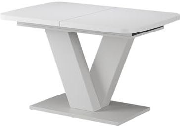 Vicco tavolo da pranzo allungabile Fenaro, Bianco/bianco, 120 x 80 cm 2 parti