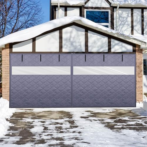 Garageportsnät för vintern, garageportsisoleringskit synliga fönster, magnetisk värmeisolerad garageportsnät 183x198cm 213x244cm 305x305cm vindtät, Ljudisolerat(Gray,W183xH198cm)