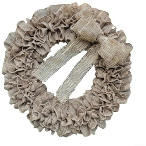 Couronne de Pâques décorative rustique en toile de jute, charmante décoration de porte d'entrée pour chaque saison, couronne de porte de printemps artificielle pour ferme, mariage, porche, intérieur