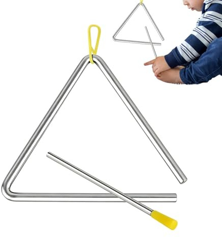 Triangle Percussion Instrument,Hand Steel Triangle Percussion Instrument | Steel Bell for Classroom Music and Morning Education