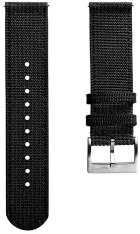WatchGecko RidgeFlex Nylon Watch Strap | 2 Piece Military Style Nylon Watch Band, Ridged Texture, Rugged, Quick-Drying And Secure For Outdoor Activities.