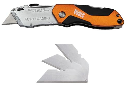 Klein Tools 44130 automatisk laddning vikbar verktygskniv, orange/svart/silver
