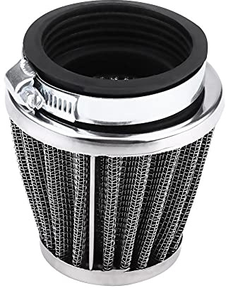 Motorcykel luftfilter universal luftinsugningsfilter EVGATSAUTO ersättande rengörare passar för motorinlopp 42 mm/48 mm/50 mm/60 mm valfritt (48 mm)