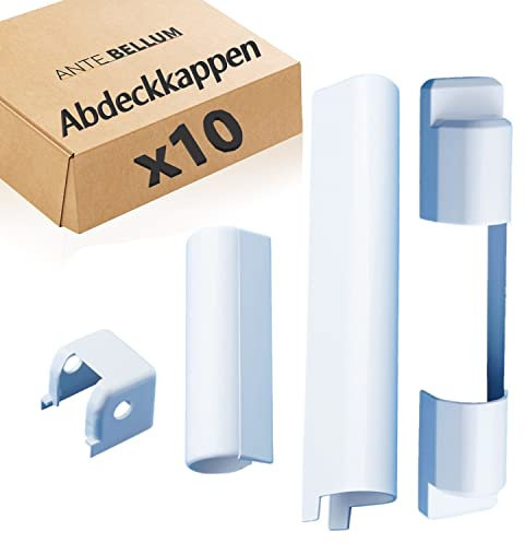 Siegenia SI Aubi A300: Satz PVC-Scharnierabdeckungen für Kunststofffenster und PVC-Balkontüren, weiß (EK001, EK211, LK006, LK330) (10 Sätze)