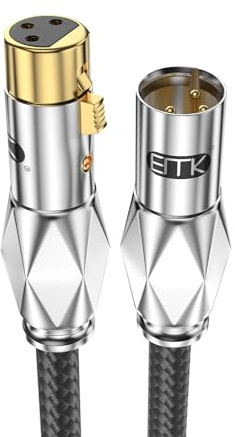 EMK XLR Kabel 2M Mikrofonkabel Kompatibel mit Mikrofonen oder andere Studio Ausrüstung an einen PA, Mischpult oder Aktivlautsprecher