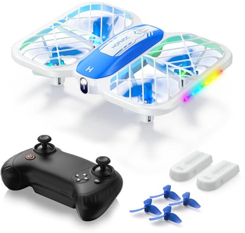 Mini drone per bambini, HOFMOC Mini drone con 5 luci LED, 3D Flip, avvio/atterraggio con un tasto, modalità headless, 3 modalità di velocità, 22 minuti di tempo di volo, drone giocattolo regali per
