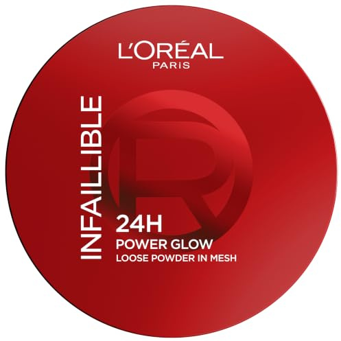 L'Oréal Paris Loose Powder, Infallible 24 Hour Glow, Shade Medium | Glow-Boosting Highlighting Powder, Weightless Up To 24H Wear, Nano-Sized Pearls For Radiant Skin
