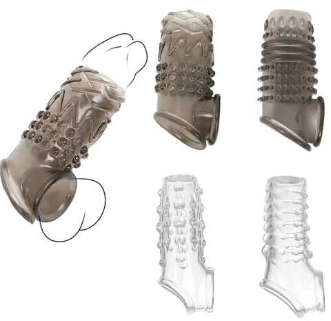 4 Pezzi Guaina Pene per Uomo Indossabili Morbido, Guaina Fallica, Anello per Pene da Uomo, Toys Sessuali per Uomini Sexytoysys Coppia, Riutilizzabili