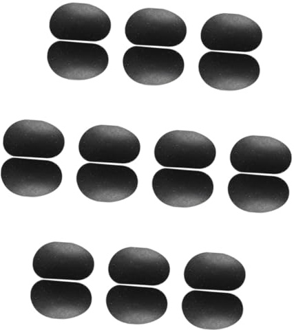 Operitacx 10 Paia Naselli in Silicone per Occhiali da Sole e Vista, Cuscinetti Nasali Morbidi Antiscivolo, Accessori Riparazione Montatura Neri per Uso Quotidiano e Sportivo