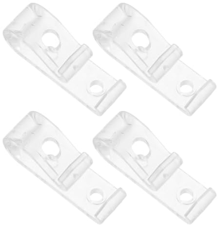 SOLUSTRE 4 set plastklämmor för persiennsnören med skruvar, rullgardinsnöre P-klämma, enkel installation av fönstersnörehållare för gardintillbehör med självhäftande material
