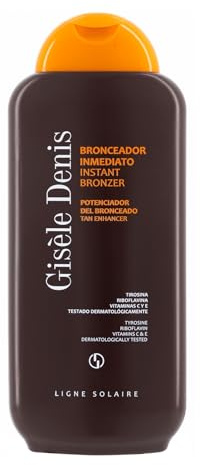GISÈLE DENIS - Bronceador Inmediato 400 ml, Bronceador en Crema, Acelerador del Bronceado, Bronceador Solar con Extracto de Zanahoria, Intensificador y Potenciador, Bronceador Corporal