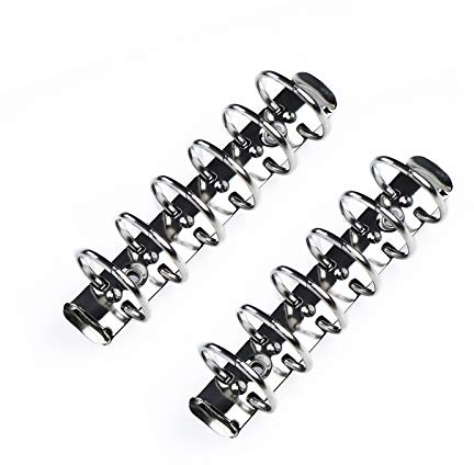 Moterm 2 Pieces 6-Hole Ring Binder Mechanisms Replacement Kit for Binder Planners (A7 Size, Silver Color, 30mm)