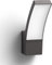 Philips LED Splay Outdoor Wall Light [Warm White - Anthracite Grey] Water Resistant IP44, for Garden, Patio and Terrace Lighting.