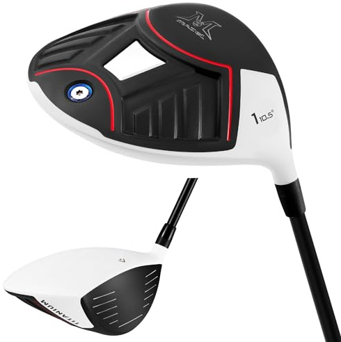 MAZEL Titanium Golf Drivers for Men,Right Handed,460CC (White Black, Graphite,10.5) (Graphite, Regular, 10.5, Degrees, Right)