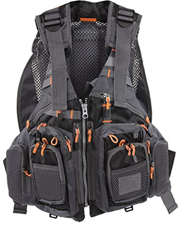 SUNGOOYUE Fliegenfischerweste, Angelweste, Angelweste, Rucksack, Verstellbare Schultergurte und Gürtel, Schwarz, Durchschnittliche Größe für Männer und Frauen Im Freien