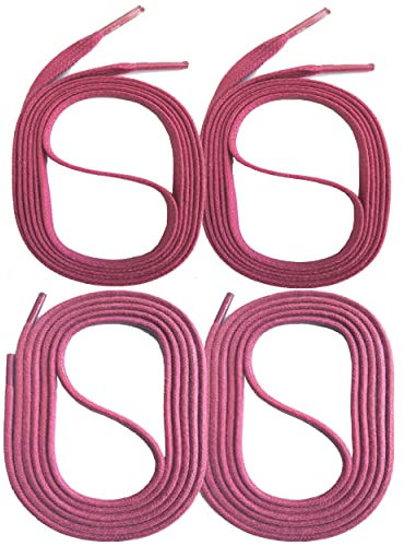 SNORS 2 PAAR runde gewachste Schnürsenkel PINK 45cm Ø2mm - reißfest, stabil, Schuhband für Lederschuhe, Business + Anzugschuhe Kordel Baumwolle