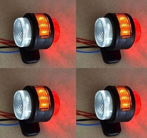 4 x 24V rot weiß orange Begrenzungsleuchten LED Seitenpositionsleuchten LKW Wohnwagen LKW Bus