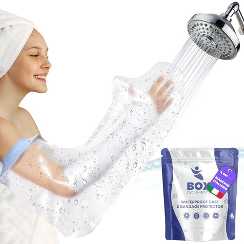 Box Commerce – Protège-plâtre Adulte pour la Douche et la Piscine, Maintient le Bandage au Sec, Sac de Douche Réutilisable