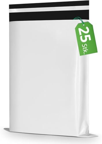 RAGO® Versandtaschen Plastik Warensendung 25 Stück 35x45 cm I Versandbeutel Selbstklebend und Blickdicht I Plastiktüten Verschließbar für Kleidung I Logistikverpackungen Transport