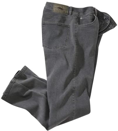 ATLAS FOR MEN - Graue Regular-Jeans Stretch - 52
